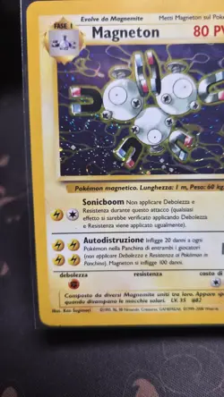 Pokemon - Portuguese Fossil Magneton Holo Rare 11/62 MP SWIRL - Image 3