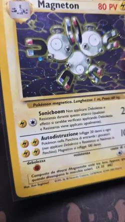 Pokemon - Portuguese Fossil Magneton Holo Rare 11/62 MP SWIRL - Image 5