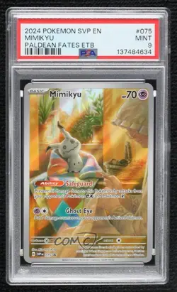 Mimikyu Pokemon Scarlet & Violet Black Star Promo PSA 9 MINT - Image 1