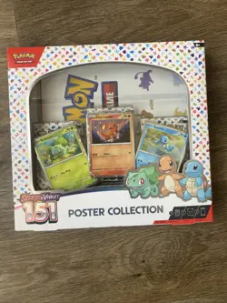 Pokemon TCG Scarlet & Violet 151 Poster Collection Box 3 Packs New Sealed 820650853166 - Image 1