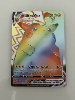 Pokemon TCG Rainbow Hollow Vmax Pikachu 188/185 - Image 1