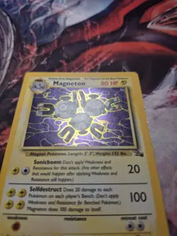 Pokemon TCG Magneton 11/62 Fossil Holo Rare Unlimited MP/HP - Image 2