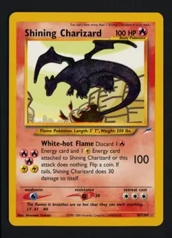 Shining Charizard 107/105 Neo Destiny Unlimited Holofoil Secret Rare Pokemon TCG - Image 1