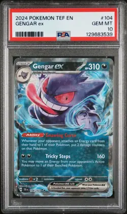 2024 POKEMON TEF EN-TEMPORAL FORCES #104 GENGAR EX PSA 10 - Image 1