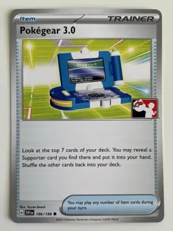Pokegear 3.0 186/198 Pokemon TCG Scarlet & Violet Prize Pack Series Non-Holo LP - Image 1