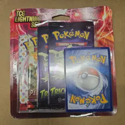 Pokemon TCG Lightning Set 6 Packs + 1 BONUS Card Bundle Factory Sealed - Image 1