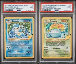 PSA 9 BLASTOISE 2 & VENUSAUR 15 CELEBRATIONS CLASSIC COLLECTION POKEMON MINT BM - Image 1