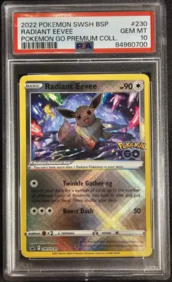 PSA 10 RADIANT EEVEE #230 BLACK STAR PROMO 2022 POKEMON SWSH SWORD & SHEILD - Image 1