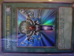 2002 Yu-Gi-Oh! LOB Monster Reborn LOB-118 Unlimited Original Print Graded PSA 5 - Image 2