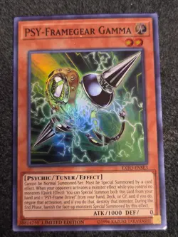 Yugioh PSY-Framegear Gamma EXFO-ENSE3 Super Rare Limited Edition LP - Image 1