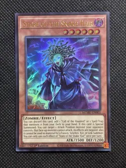 YuGiOh! - Stare of the Snake Hair MZMU-EN003 Ultra Rare 1st Edition Near Mint - Image 1