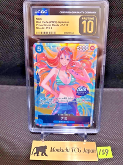 CGC PRISTINE 10 Nami P-112 Promo Mini Tin Pack Set Vol.2 One Piece Asia Promo ② - Image 1