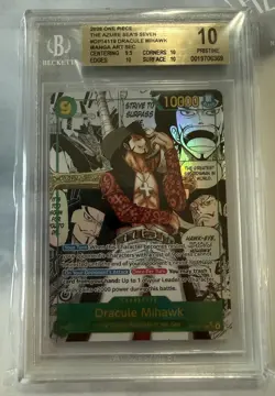 One Piece TCG Dracule Mihawk Manga OP14-119 BGS 10 - Image 1