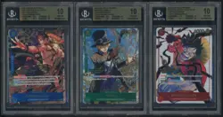 BGS 10 Sequential Set (3) 2025 One Piece 3rd Anv 3 Brthrs Winner Sabo Luffy Ace - Image 1