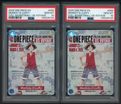 Sequential Lot (5) One Piece Promo Clg Basketball Voyage Monkey D. Luffy PSA 10 - Image 3