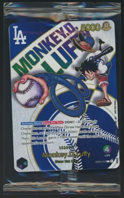 2025 One Piece En Dodgers X One Piece Night #010 Monkey D. Luffy - Ohtani SEALED - Image 1