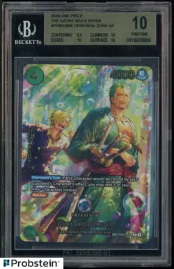 2026 ONE PIECE OP14-EB04-THE AZURE SEA'S SEVEN #006 RORONOA ZORO BGS 10 - Image 1