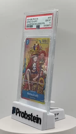 2024 One Piece EN Convention Exclusive Foil #043 Monkey D. Luffy PSA 10 GEM MINT - Image 2