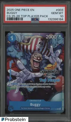 2025 ONE PIECE EN CS 25-26 TOP PLAYER CHAMPIONSHIP ST17-003 BUGGY PSA 10 - Image 1