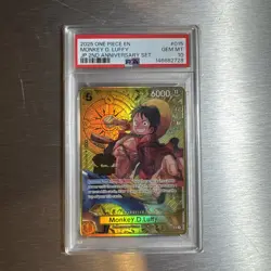 Monkey D. Luffy JP 2nd Anniversary ST13-015 PSA 10 ENGLISH ONE PIECE - Image 1