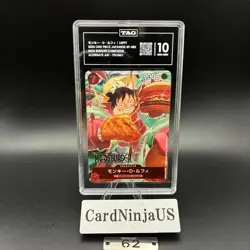 TAG 10 GEM MINT Monkey D Luffy MOS BURGER CAMPAIGN P-080 Promo Japanese 62 - Image 1