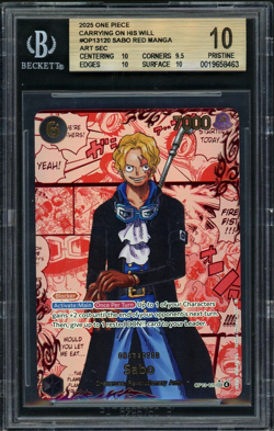 2025 One Piece Carrying on His Will OP13120 Sabo Red Manga Art Sec BGS 10 - Image 1