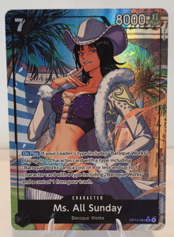 One Piece CCG - Ms. All Sunday (Alternate Art) SR OP14-084 The Azure Sea's Seven - Image 1