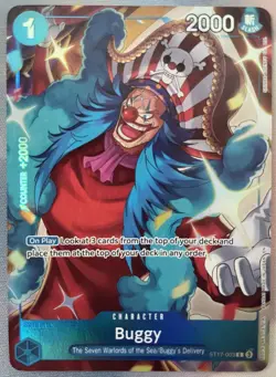 2025 BUGGY ST17-003 ONE PIECE SEVEN WARLORDS OF THE SEA SET PROMO NM/M - Image 1