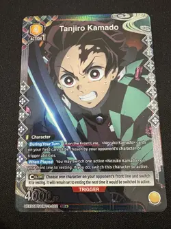 Union Arena Demon Slayer Tanjiro Kamado UEX05BT/KMY-3-002 SR* Foil Card NM - Image 1