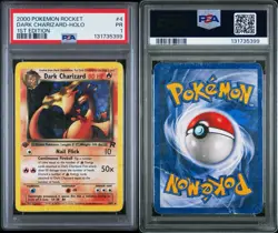 Dark Charizard 4/82 Pokemon Card 1st Edition Holo Team Rocket 2000 WOTC PSA 1 - Image 3