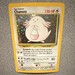 Chansey Base Set 1999 3/102 Holo Rare 120 HP Pokemon TCG Card Nintendo - Image 1