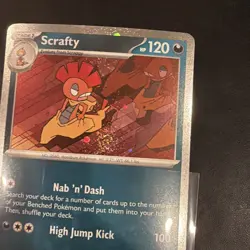 Scrafty Promo #188 Journey Together Cosmos Holo Pokemon Card with Swirl - Image 4