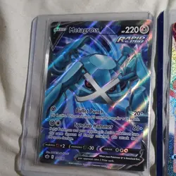 Metagross & Metagross VMAX Rapid Strike Holo Cards - 2021 Pokemon TCG Lot (2) - Image 2