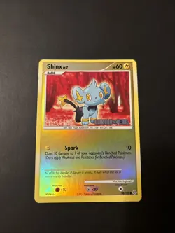 Pokemon Shinx 98/130 Diamond & Pearl Stamped Reverse Holo Pokemon TCG Card - Image 1