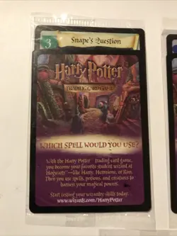 Set of 3 New Sealed Harry Potter First Movie TCG Promo Cards Snape’s Question + - Image 2