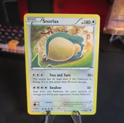 Pokemon TCG Snorlax 77/124 XY Fates Collide Rare Non Holo Card 2016 LP - Image 1