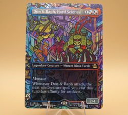Don & Raph, Hard Science | 205 | Rare | Borderless | Foil | TMNT | MTG - Image 1