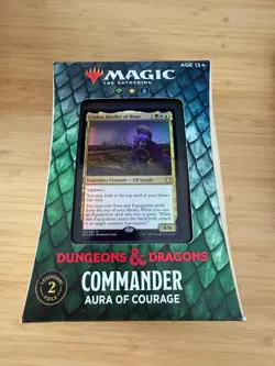 Magic MTG Adventures in the Forgotten Realms Commander Aura of Courage SEALED - Image 1