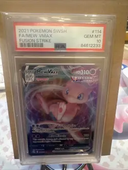 Pokemon TCG Mew VMAX 114/264 Swsh08: Fusion Strike Holo Ultra Rare - Image 1