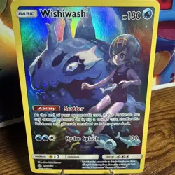 Pokemon TCG Wishiwashi Cosmic Eclipse Holo 240/236 Secret Rare Pack To Sleeve NM - Image 1