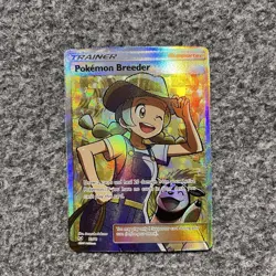 Pokemon Breeder Full Art Ultra Rare Shining Legends Holo 73/73 NM - Image 1