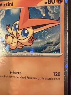 [SWIRL] Victini Black Bolt Stamped 012/086 Cosmos Holo Black Bolt Pokemon NM - Image 2