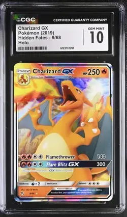 Pokemon Charizard GX 2019 Hidden Fates 9/68 Holo CGC 10 - Image 1
