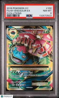 2016 Pokemon XY Evolutions M Venusaur EX Fa Evolutions PSA 8 100/108 - Image 1