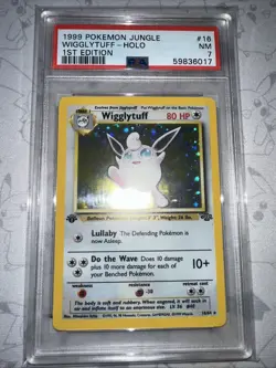 Pokemon 1999 Jungle Wigglytuff #16 Holo 1st Edition PSA 7 - Image 2