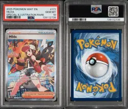 2025 POKEMON WHT EN-WHITE FLARE SPECIAL ILLUSTRATION RARE #171 HILDA PSA 10 - Image 3