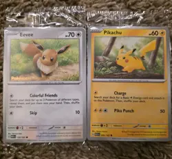 Pokemon Together Stamped Pikachu and Eevee Sealed 025 133/ 165 Pokemon TCG - Image 1