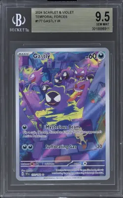 Pokemon TCG Gastly 177/162 SV05: Temporal Forces IR BGS 9.5 Gem Mint - Image 1