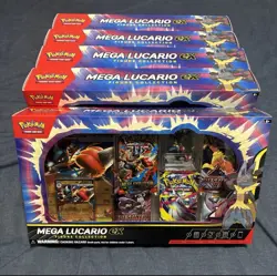LOT OF 5 ✅ Pokemon TCG Mega Lucario ex Premium Figure Collection Box - Image 1