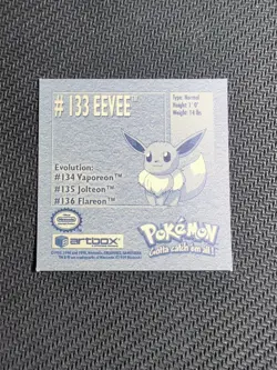 Eevee #133 Pokemon 1999 Artbox Sticker NM - Image 2